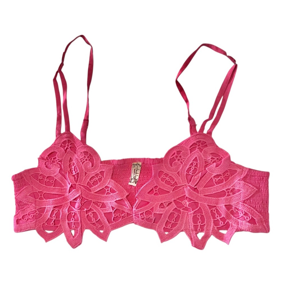 Free People Bali Soleil Bralette  Sz Medium
Color- Punch